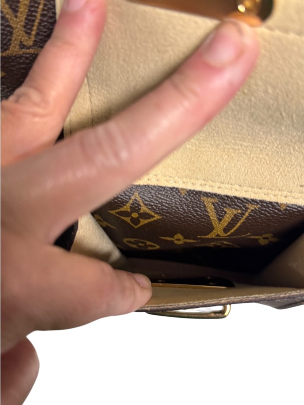 Louis Vuitton Manhattan Top Handle Bag PM Brown Canvas - Picture 14 of 16